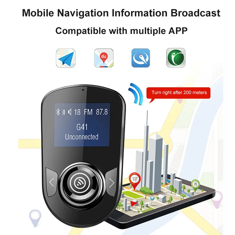 Автомобильный bluetooth-передатчик Konrisa, fm-модулятор, Aux Выход, MP3 музыкальный плеер, автомобильный комплект громкой связи, 5 В, 2.1A, USB зарядное устройство, поддержка TF карты