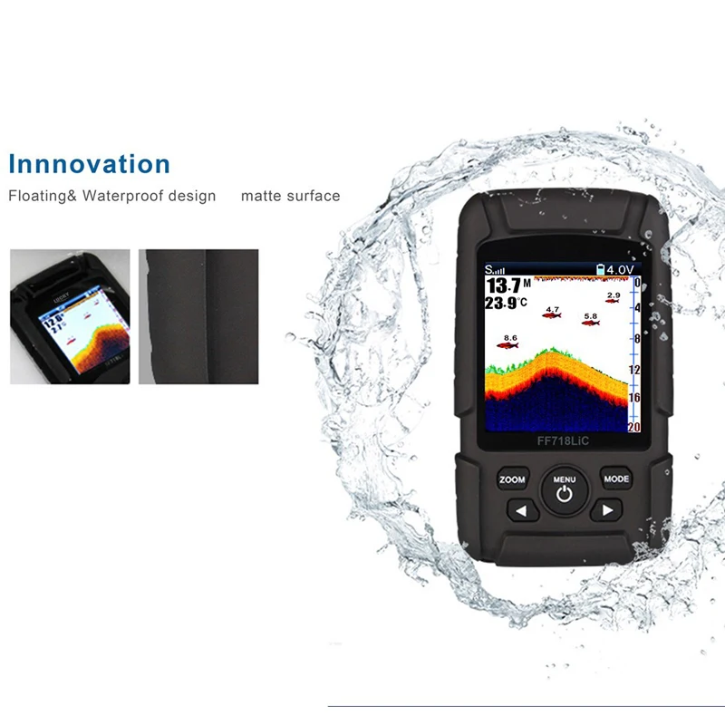 

2018 Marine GPS High Definition Real Floating and Waterproof 2-in-1 Wireless Sonar Wired Transducer Fish Finder Monitor