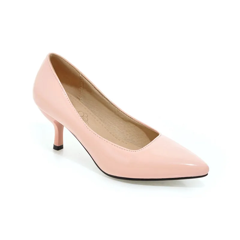 ASUMER/большие размеры 33-48; новые модные туфли на высоком каблуке классические женские туфли-лодочки с острым носком вечерние и свадебные туфли ярких цветов Прямая поставка - Цвет: pink