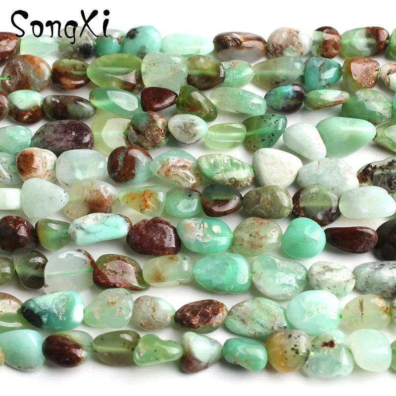 

8-10mm Irregular Natural Australian Jades Stone Loose Spacer Beads for Jewelry Making DIY Necklace Bracelet Jewellery 15 Inches