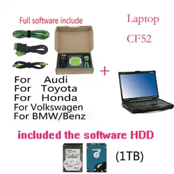 JDiag для Benz поддержка Диагностика WiFi и ЭБУ Программирование JDiag Элитные II Pro для диагностический инструмент для BMW multi-язык с cf52