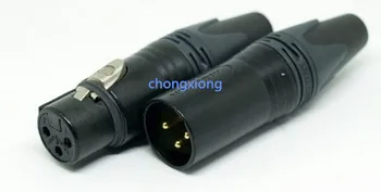 

60pcs/lot FOR NEUTRIK connector 30PCS NC3MXX & 30PCS NC3FXX Male & femelle3PIN XLR Connecteur