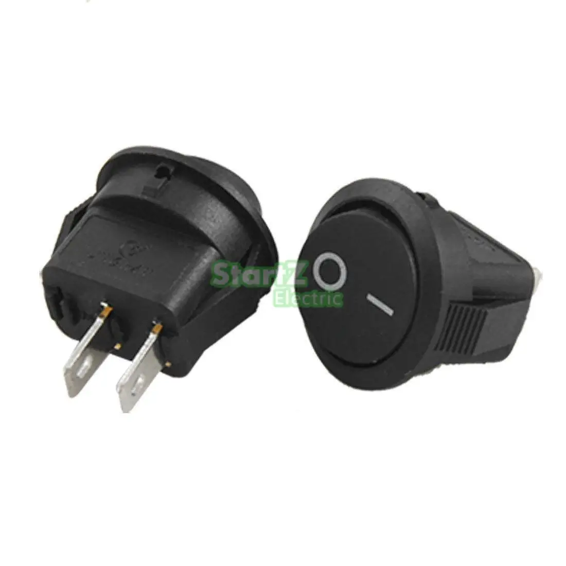 

10 Pcs AC 250V 6A ON-OFF I/O SPST 2 Pin Snap in Round Boat Rocker Switch