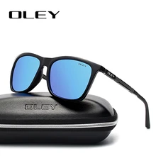 OLEY, легкие, алюминиево-магниевые, поляризационные, мужские солнцезащитные очки, женские, цветные, Сельма, квадратные, солнцезащитные очки, летние очки, YA436