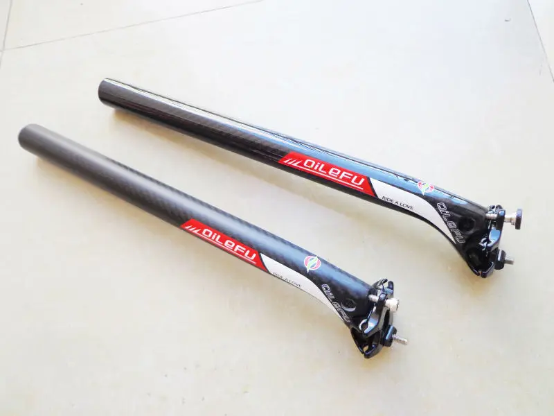 Newest QILEFU Mountain MTB bike matte 3K full carbon seatpost Road