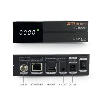 

New GTmedia V9 Super Satellite Receiver Freesat V9 Super Updated GTmedia V8 Nova with CCcams Clines for 1 Year Europe Spain