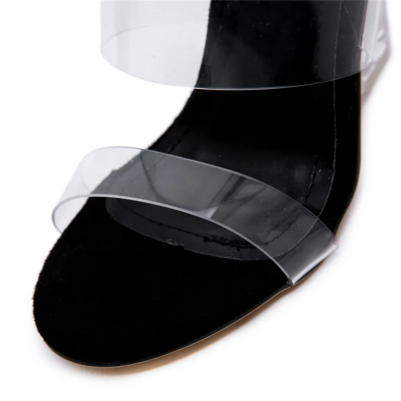 Г., женские босоножки на танкетке на высоком каблуке 11,5 см прозрачные босоножки, Фетиш-летние туфли-лодочки женская прозрачная обувь на прозрачном каблуке ко Дню Святого Валентина