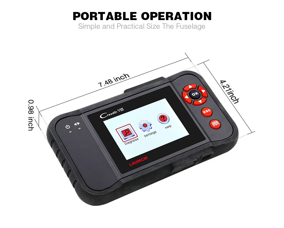 LAUNCH X431 Creader VII OBD2 двигатель ABS воздушная подушка SRS на диагностическом инструменте OBDII считыватель кода EOBD EPB Oil SAS reset PK crp129 crp123