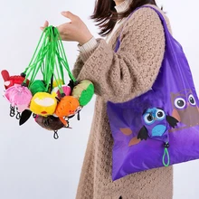 Складной многоразовые сумки для покупок милое животное, сова Форма складная сумка для покупок эко-дамы подарок Портативный дорожная сумка