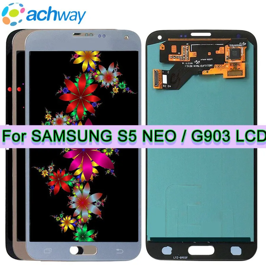 Super AMOLED LCD S5 Neo For Samsung S5 NEO LCD Display G903 G903F Display Touch Screen Digitizer Assembly S5Neo LCD Replacement (2)