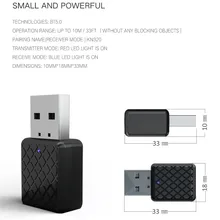 VOBERRY USB Bluetooth приемник 3,5 аудио передатчик адаптер для телевидения/ПК наушники Колонки