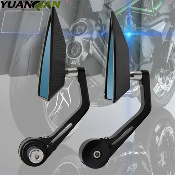 

black universal Motorcycle Bar End rearview Mirrors 7/8" For BMW Ducati Aprilia Cafe Racer Victory Triumph Daytona 675 KTM