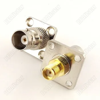 

30 Pieces Adapter SMA Jack to BNC Female 4 Holes Flange Panel Mount RF Adapter Connector