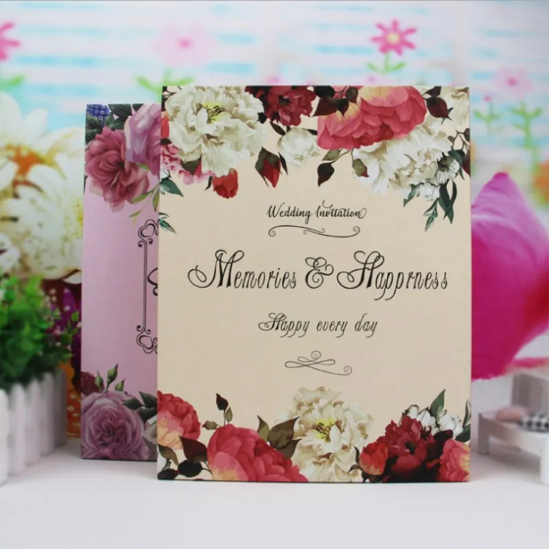 

Vintage Flower Pattern Photo Album Wedding Picture Album Graduation Commemorative Album Scrapbook Send Friend's Gift