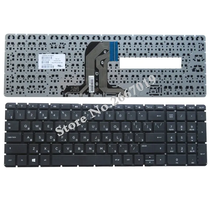 Русская раскладная клавиатура для HP PK131EM2A05 SN7145 SG-81300-XXA TPN-C126 RTL8723BE 15-ac 15-af 250 G4 256 255 RU |