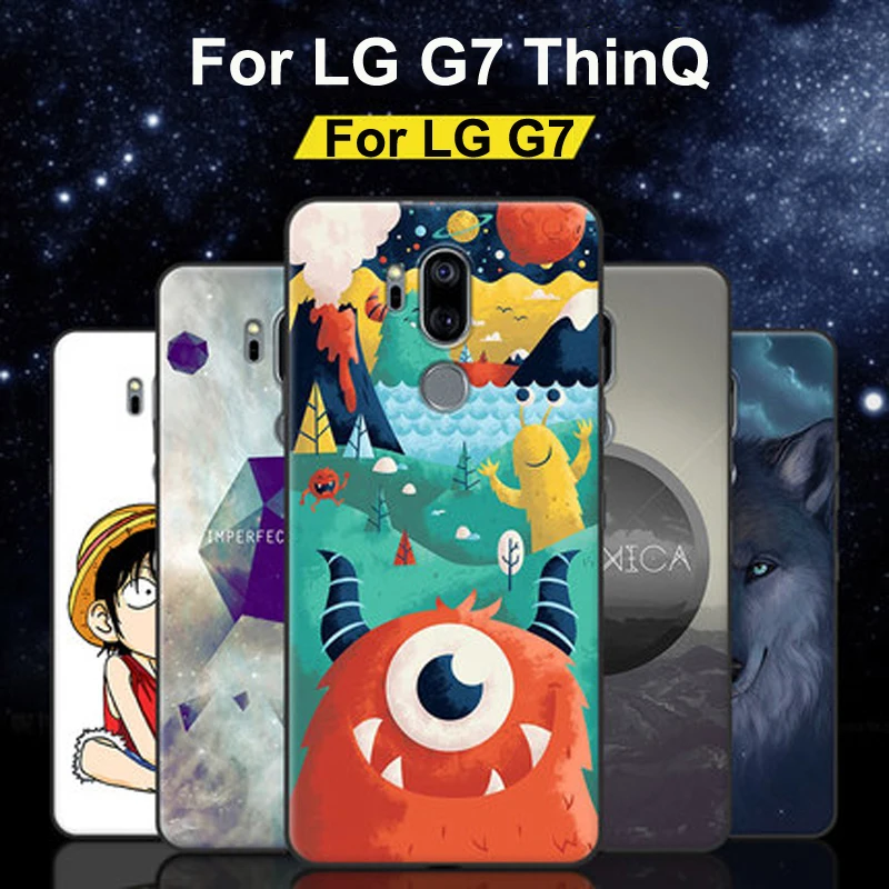 Чехол ThinQ для LG G7 Мультяшные мягкие силиконовые чехлы из ТПУ телефонов G 7 чехол