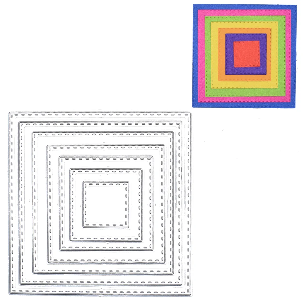 

Geometric Square Metal Cutting Dies for Scrapbooking Die Cutter Paper Card Making DIY Craft