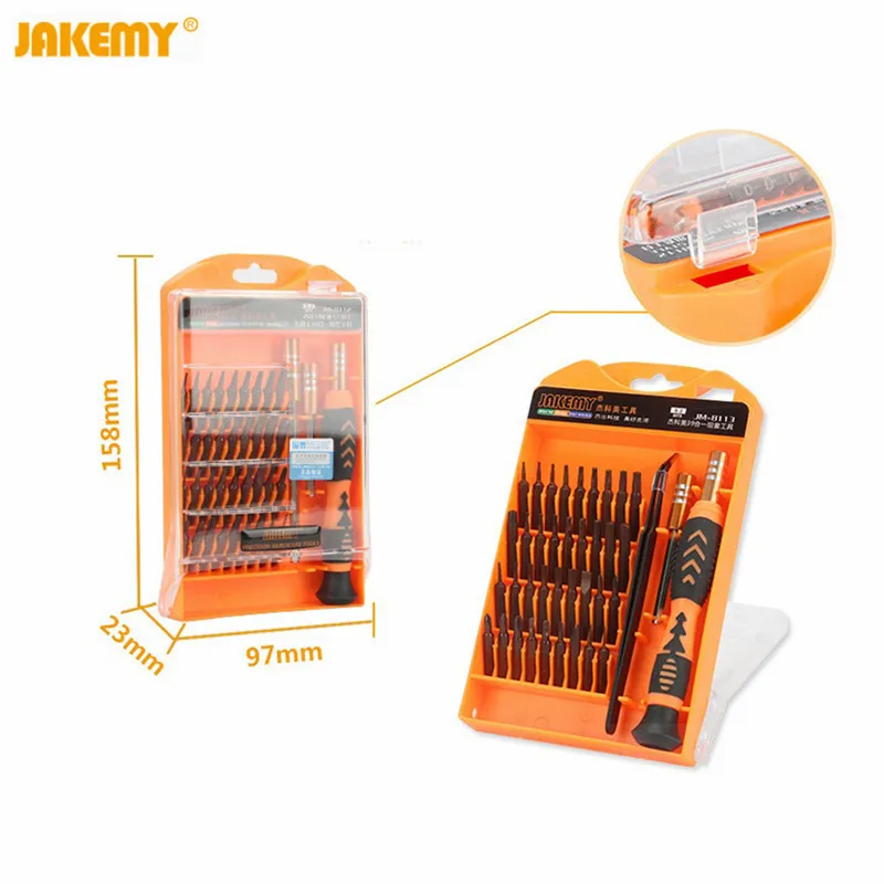 JM-8113 39 in 1 Screwdriver Bit Set With Torx Flat Cross Star Magnetic Screw Driver Tools Repair Laptop Computer Cell Phone Set JM-8113 39 in 1 Screwdriver Bit Set With Torx Flat Cross Star Magnetic Screw Driver Tools Repair Laptop Computer Cell Phone Set