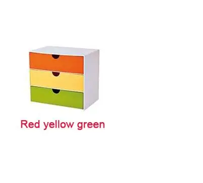 Многофункциональная коробка для хранения большой емкости офисная коробка книжная полка папка для документов алмазная живопись настольная книга Органайзер SD9039 - Цвет: Red yellow green