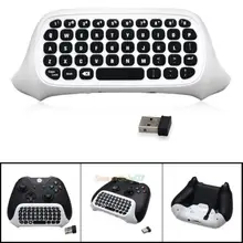 2.4G Mini Wireless Chatpad Message Keyboard White for Xbox One Slim Controller 0323