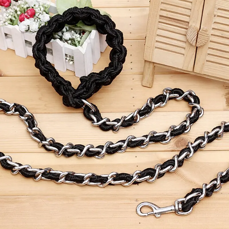 

Strengthen Dog Collar Rope Anti Bite Collar Dog Leash Metal Chain Leash Pet Shop Dog Accessories Training Chain Large Pet Harnes