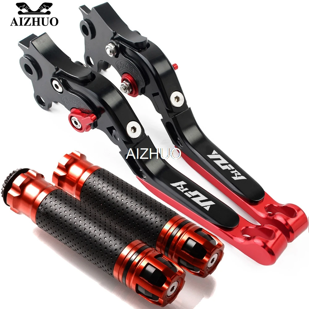 

For YAMAHA YZFR1 YZF R1 2004-2008 2005 2006 2007 Motorcycle Brake Clutch Lever Extendable Adjustable Hand Grip Handlebar