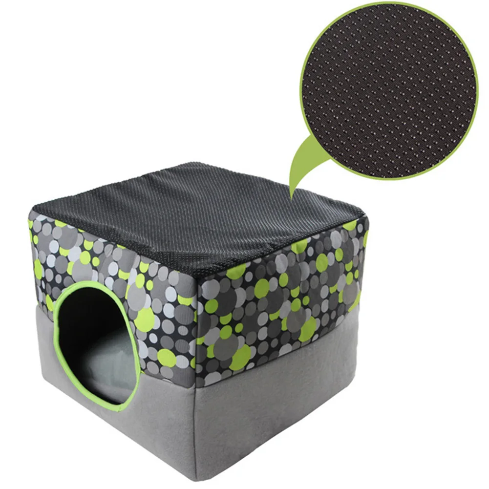 

Warm Non Slip Particles Bed House Sleeping Foldable Detachable Mat Pet Nest Cloth Cat Dog Washable Practical Four Seasons