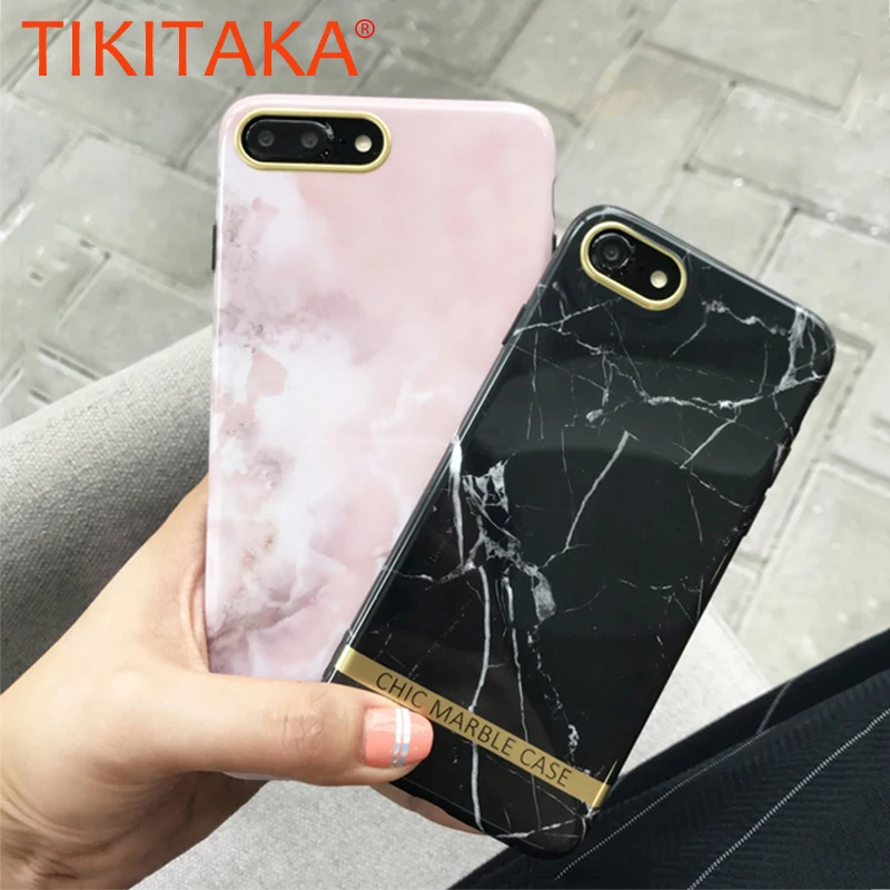 

Chic Marble Case For iPhone 8 7 6 6s Plus Fitted Cases Ultra thin Soft TPU Silicone Back Cover For iphone X Phone Cases