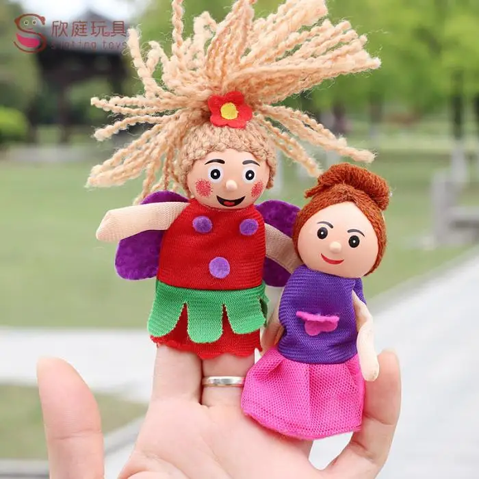 Лидер продаж 4 шт./лот дети забавные пальчиковые куклы игрушки классические детские рисунок куклы Русалка сказка для кукольного театра