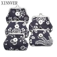 Модные в этническом стиле кошельки для монет маленькие кошельки сумка Подходит 18 мм кнопки ювелирные изделия дети девушка подарок для женщин браслет