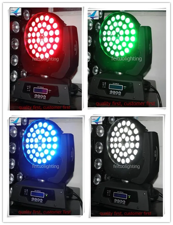 36 10 Вт Quad цвет RGBW светодио дный 4IN1 LED перемещение головы свет этапа Лира мыть Свадебная вечеринка диско DJ события Professional освещение