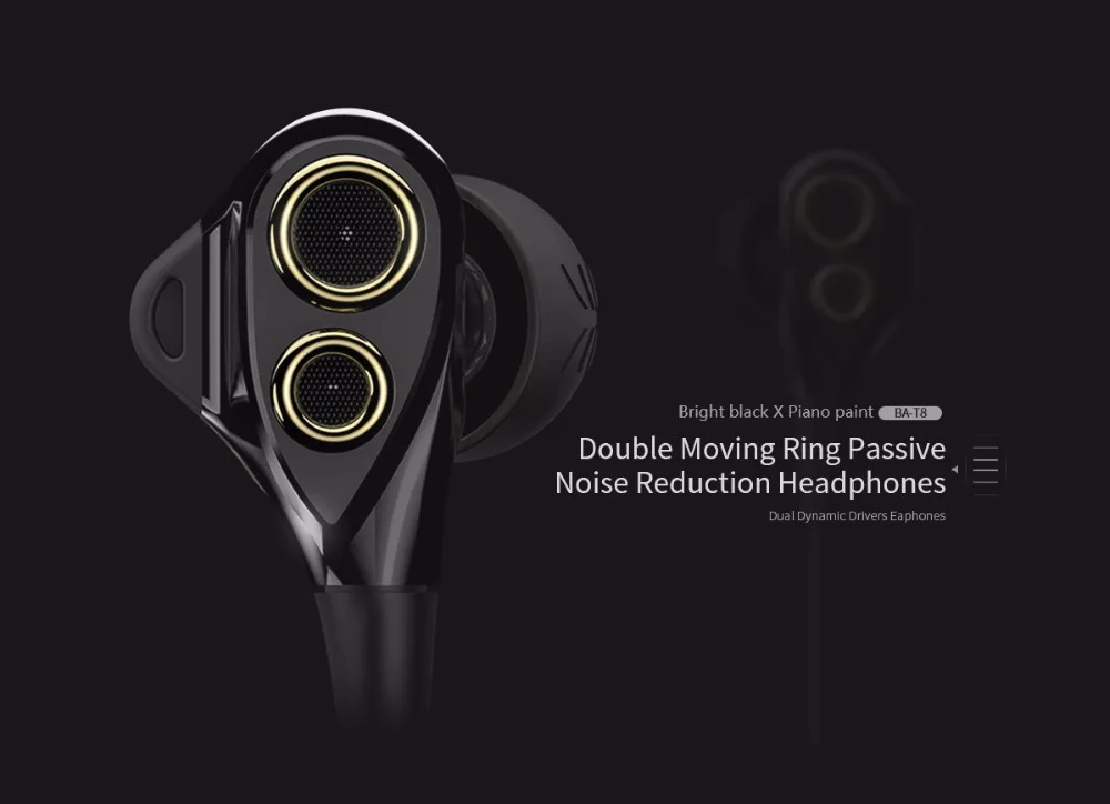 UiiSii T8 DT 200 Гибридный Hi-Fi стерео бас-музыка наушники-вкладыши стереофон наушники с микрофоном для смартфонов
