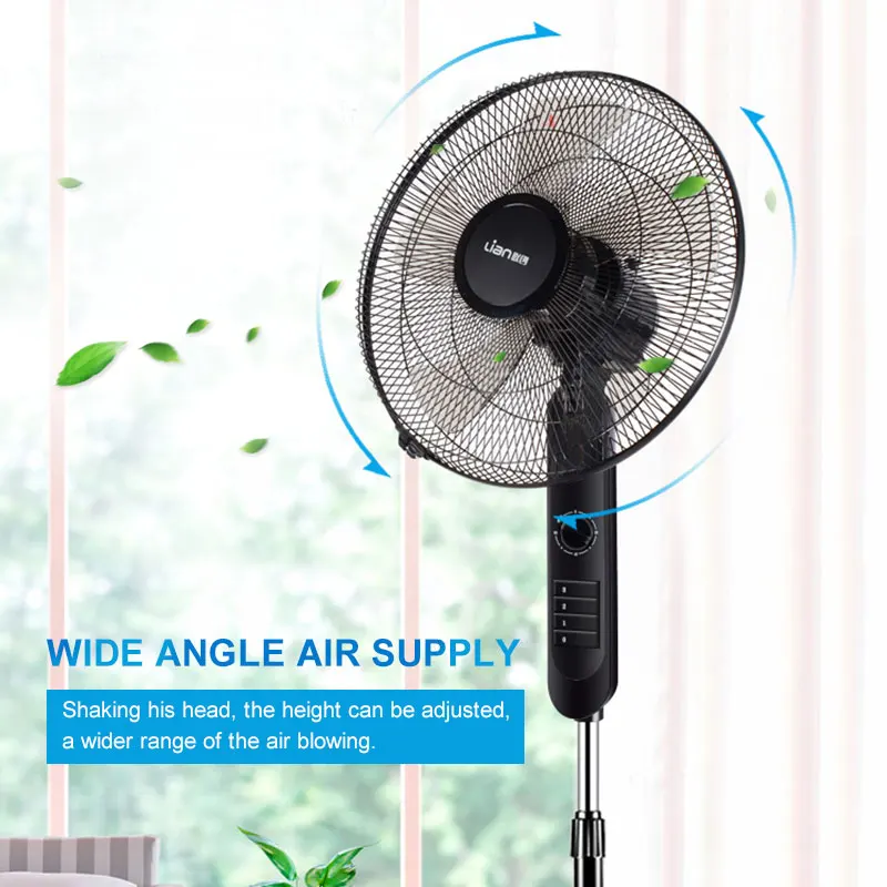 

Summer Electric Fan High Temperature and Low Noise 2pcs Landing Rotate Wind Speed Three-Speed Adjustment Strong Winds