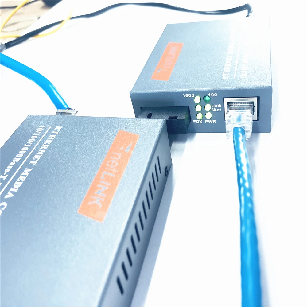 FTTH 1 пара гигабитный волоконно-оптический Media Converter 10/100/1000 Мбит/с одиночный режим волокно SC Порты и разъёмы 20 км внешний Питание