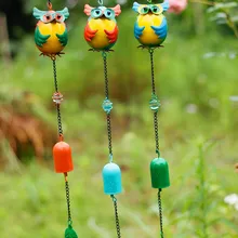 Ветряной Спиннер кованого железа сова животное кулон садовые украшения открытый