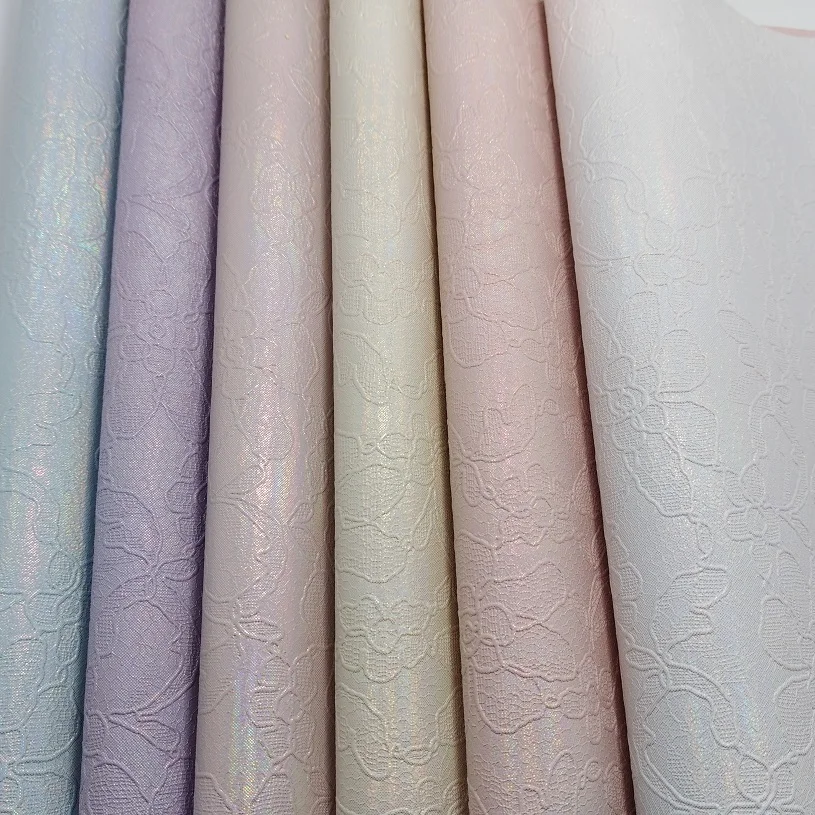 

3PCS 21x29cm Embossed Synthetic Leather, PU Leather, Iridescent Lace Leather for DIY accessories 7S05