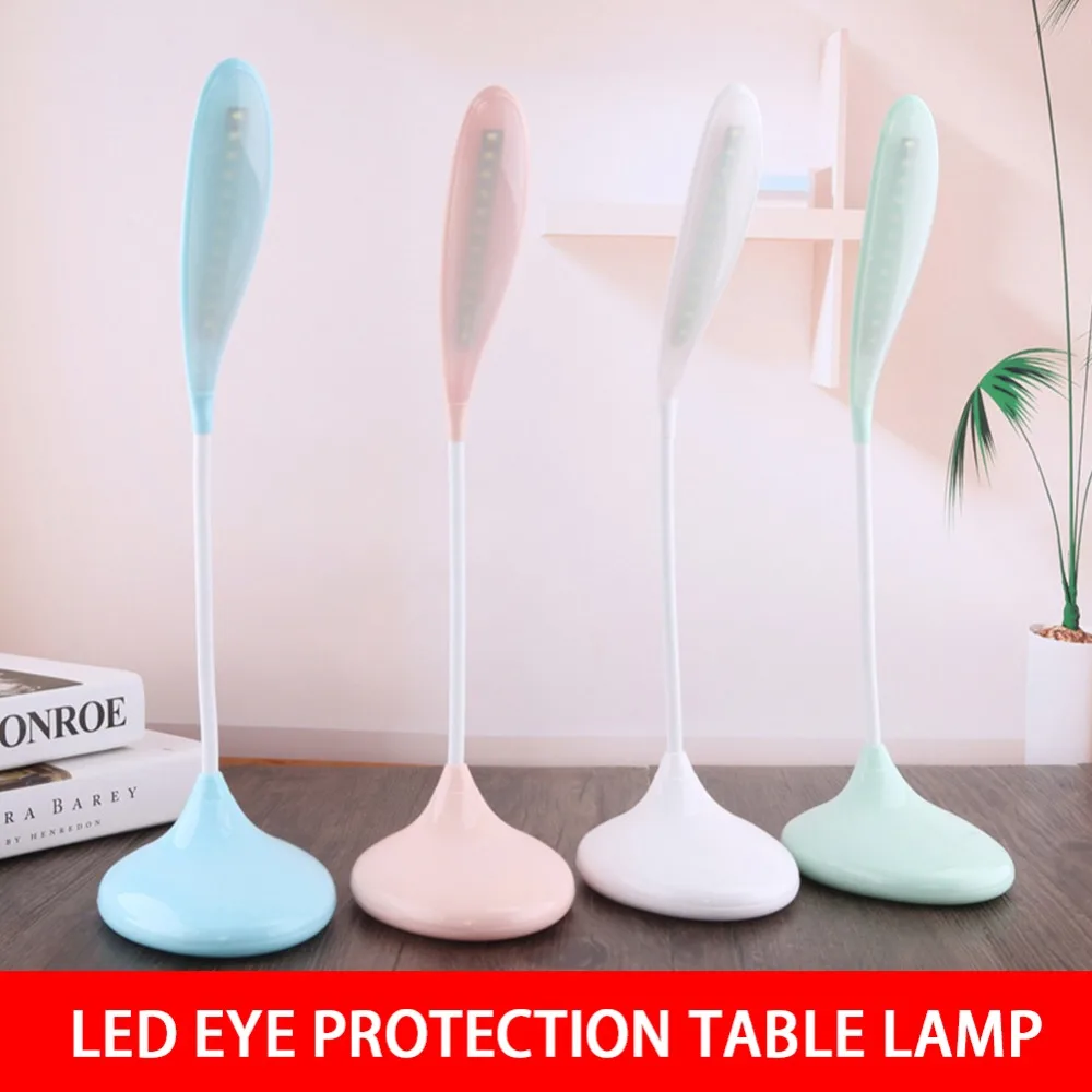 

1PC Rechargeable USB LED Desk Lamp Touch Control USB Charging Port Eye-Caring Table Lamp For Reading Learning Night Light
