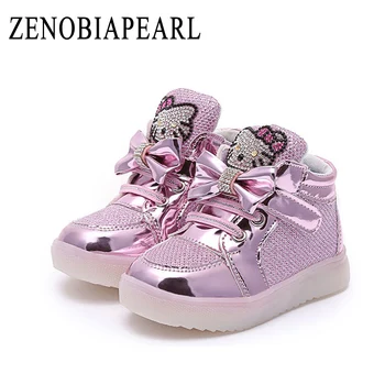 

2020 Glowing Sneakers for Girls Luminous Sneakers with Backlight Children Footwear Led Light Shoes for Girls Licht Shoes