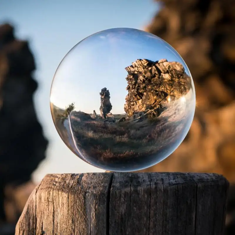 

60/80mm Artificial Crystal Ball Natural Magic Healing Sphere Globe Photography Balls Crystal Craft Decor Gift