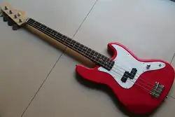 Оптовая продажа бас пользовательские электрический бас 4 бас-гитара в розовый Бесплатная доставка 121008