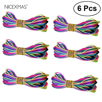 

6 Pcs Colorful Nylon Trim Cord 20 m Kumihimo String Chinese Knot Shamballa Macrame Bracelet Wire DIY Accessories Craft Toys