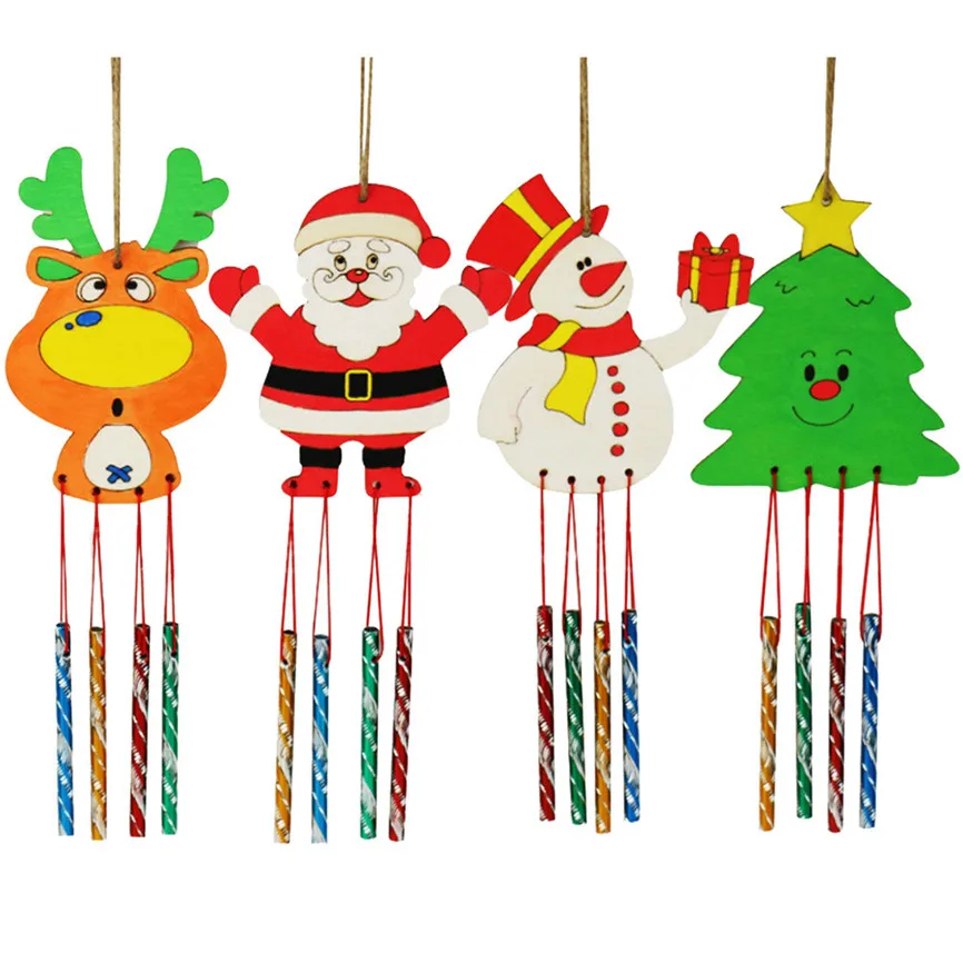 

2019 HOT! Christmas Creative Wind Bell For Christmas White Wood Wind Bell Dropshipping YH-460982