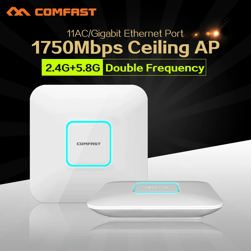 

2pcs 1750Mbps Gigabit LAN wireless Ceiling AP router 802.11AC 5.8G&2.4G ac POE WIFI router &WiFi Access Point AP support OpenWRT