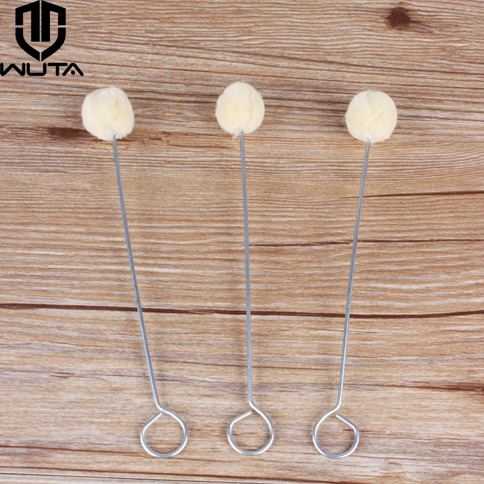 WUTA 10pcs/pack Natural Wool Daubers Leather Dyeing Finishes Applicator Glue Paint leather craft tool Send by Standard Shipping