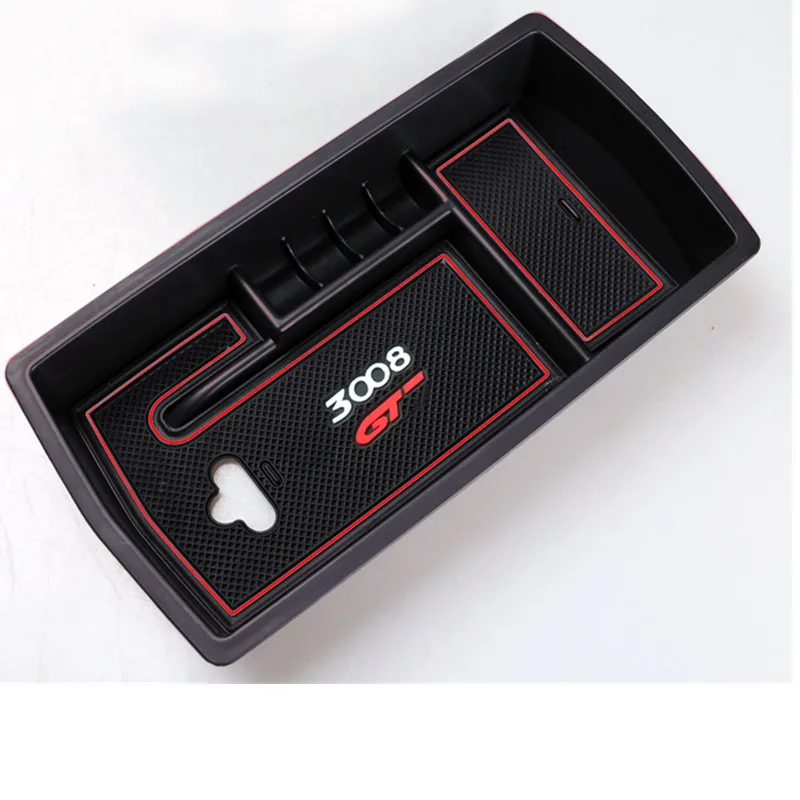 Accessories Central Storage Armrest Container Pocket Organizer Holder Box 1pcs for Peugeot 3008 GT 3008GT 2016