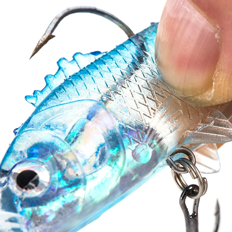 Fishing Lure 8.5cm 14g 1pcs Jig Lead soft bait Artificial wobblers silicone lures T Tail With Hook Carp Fishing Tackle pesca