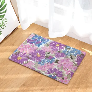 

CAMMITEVER Daisy Pansy Rose Peach Flower Floral Rug of Living Room Area Rug Carpet for Dinning Bedroom Factory Supply Directly