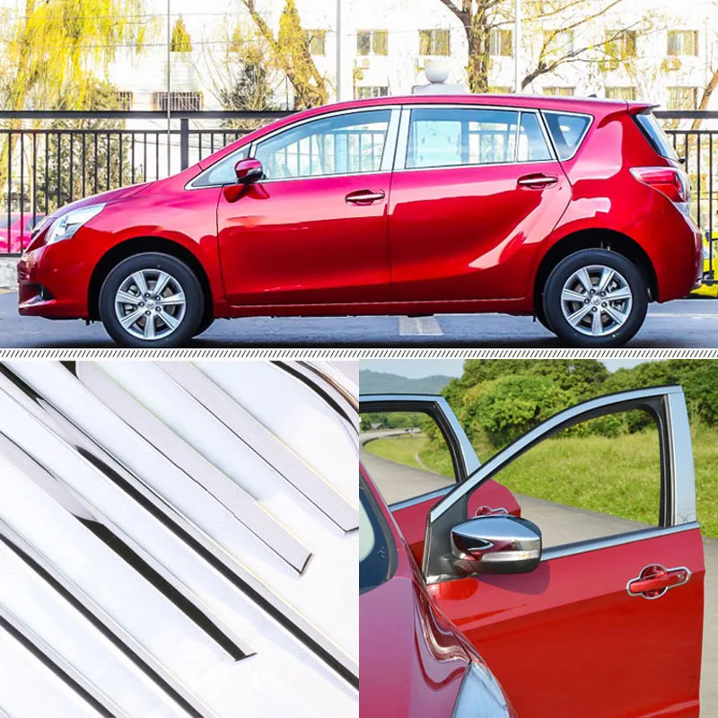 

A Set Window Pillars Window Sill Molding Trim Exactly Fitted For Toyota EZ 2014-2016