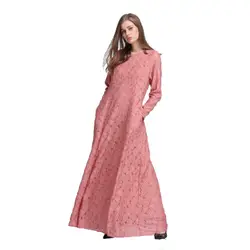 Новинка 2017 года Абаи исламистского Для женщин Коктейль с длинным рукавом джилбаба вечернее платье Макси