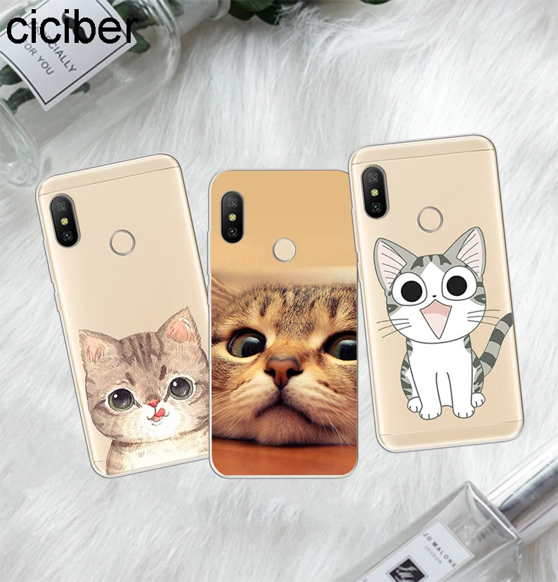 

ciciber For Xiaomi Red 6 5 4 3 A X S Plus Pro S2 Soft TPU Phone Case For Redmi Note 6 5 4 3 X Cute Animal Cat Coque Fundas Capa